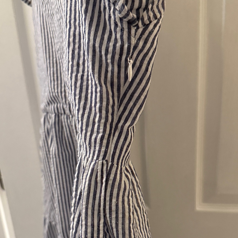Striped Ruffle Sleeve Kids Dress - Picture 4 of 4